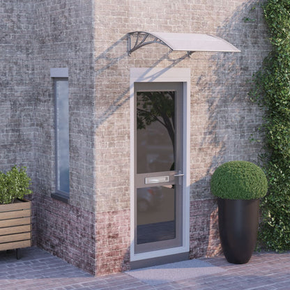 vidaXL Auvent de porte Gris et transparent 80x80 cm Polycarbonate