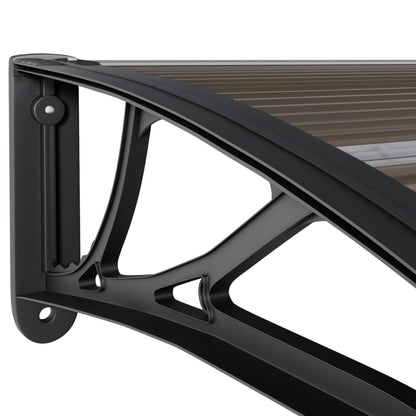 vidaXL Auvent de porte Noir 80x80 cm Polycarbonate