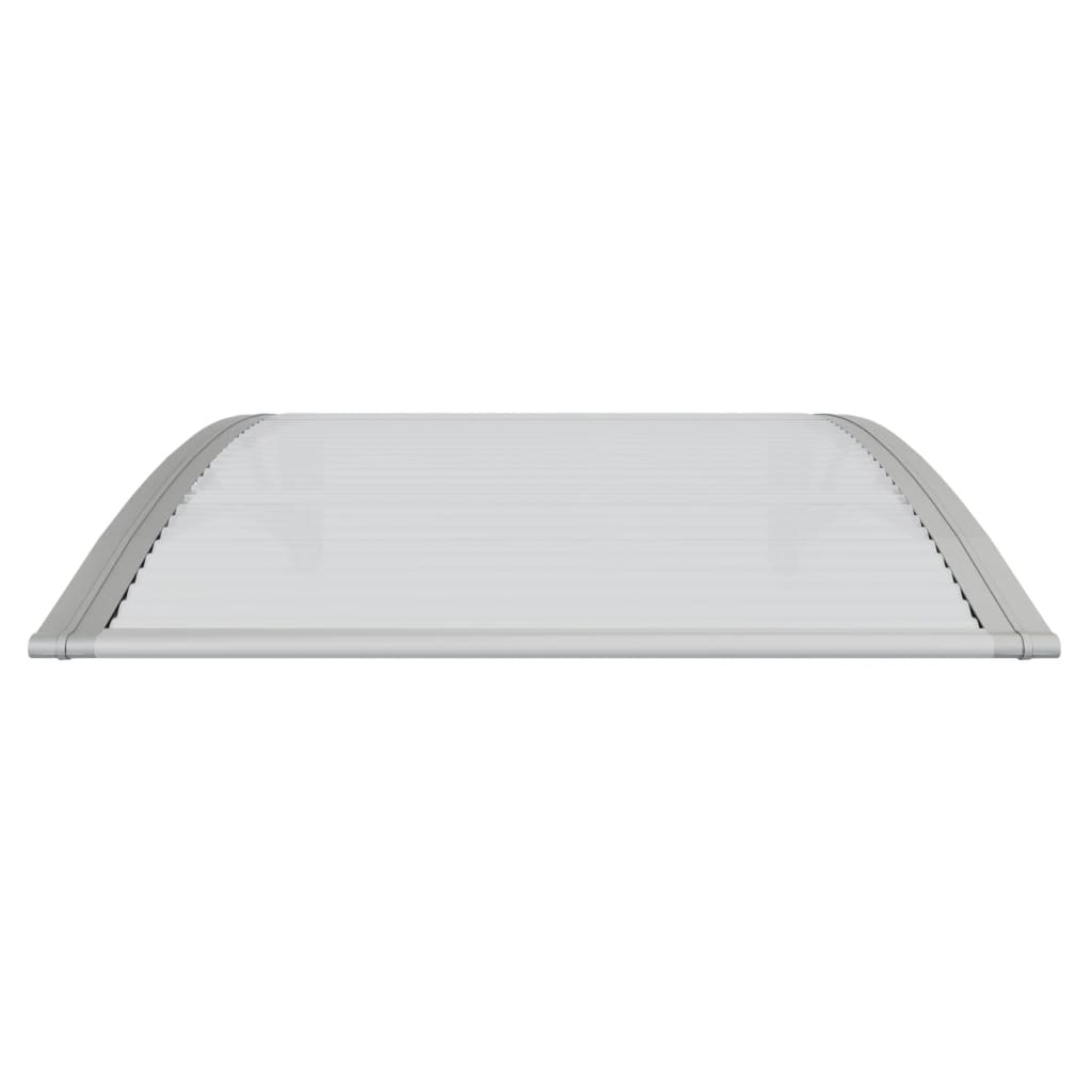 vidaXL Auvent de porte Gris et transparent 100x80 cm Polycarbonate