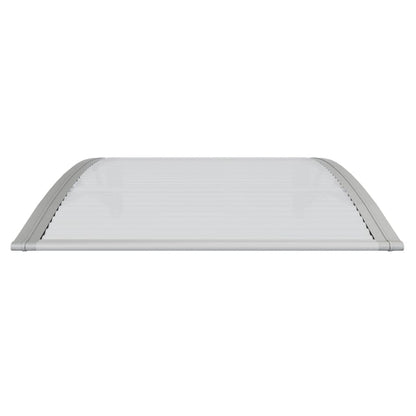vidaXL Auvent de porte Gris et transparent 100x80 cm Polycarbonate