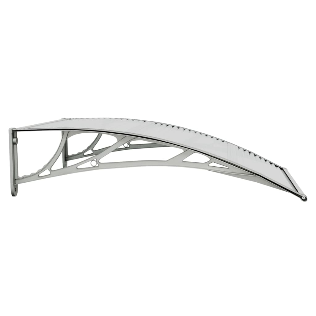 vidaXL Auvent de porte Gris et transparent 100x80 cm Polycarbonate