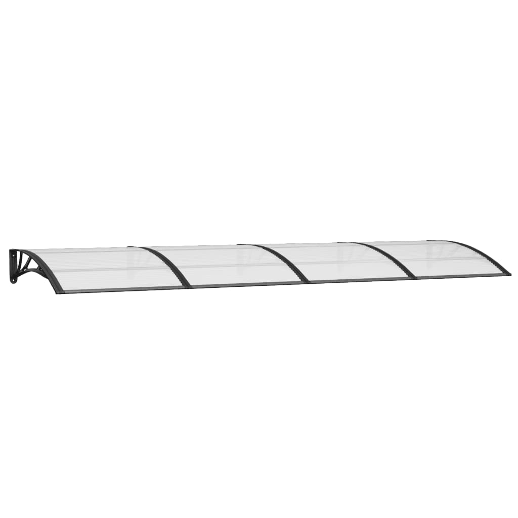 vidaXL Auvent de porte Noir 350x100 cm Polycarbonate