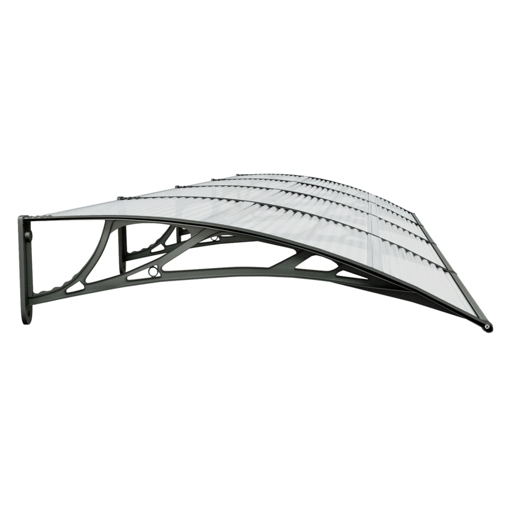 vidaXL Auvent de porte Noir 400x100 cm Polycarbonate