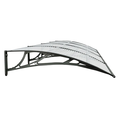 vidaXL Auvent de porte Noir 400x100 cm Polycarbonate