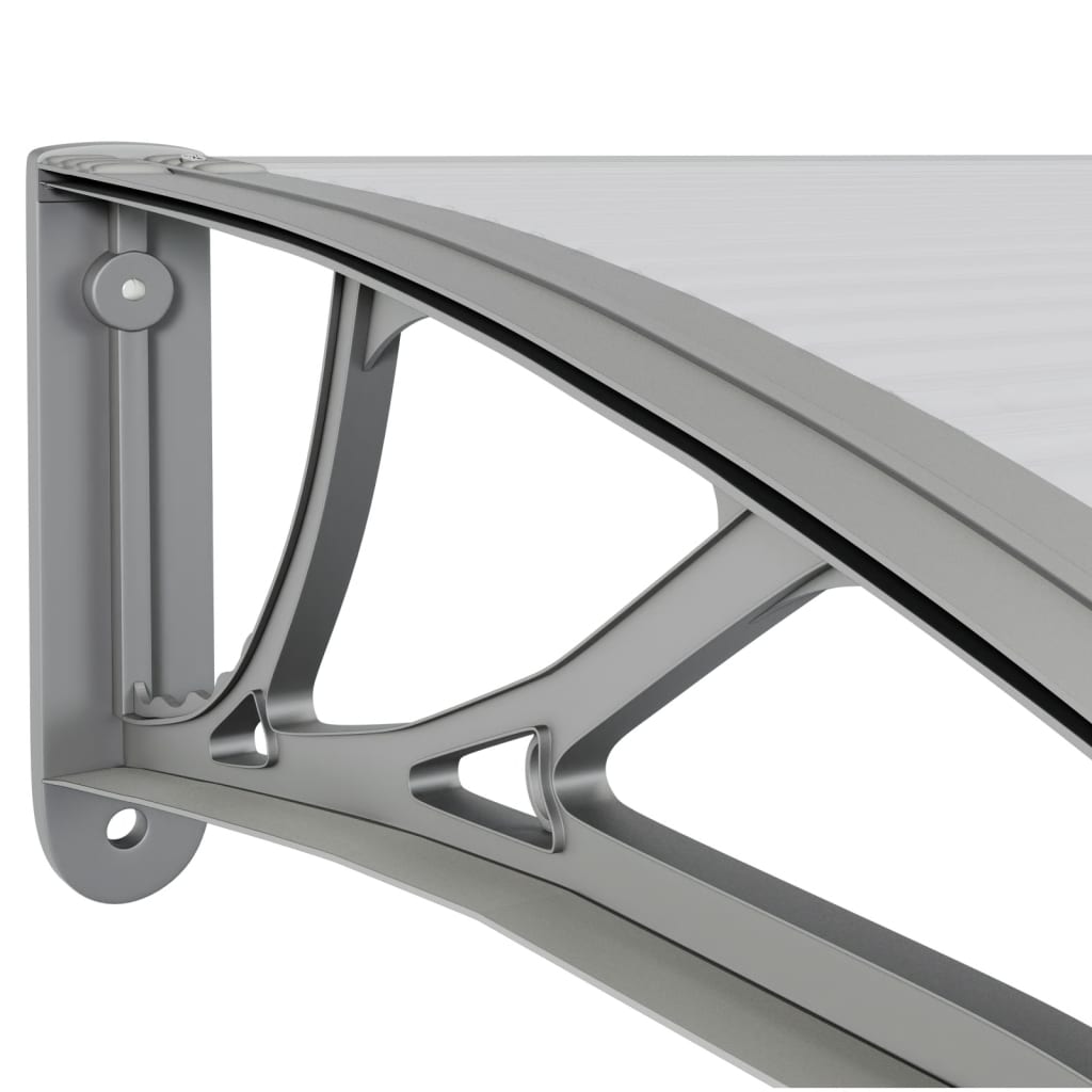 vidaXL Auvent de porte Gris 400x100 cm Polycarbonate