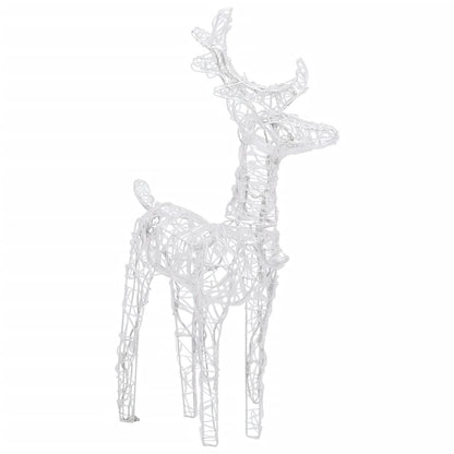 vidaXL Rennes de Noël 4 pcs 160 LED Blanc froid Acrylique