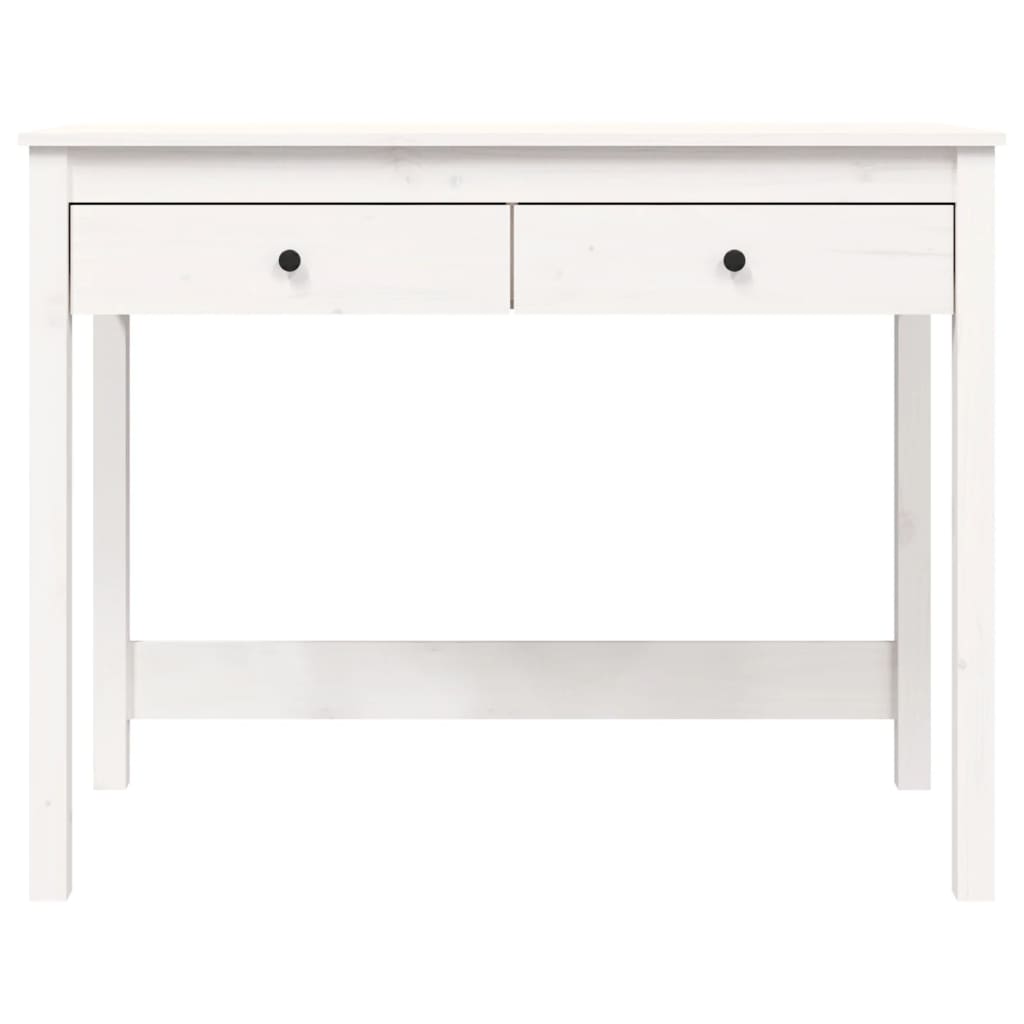 vidaXL Bureau avec tiroirs Blanc 100x50x78 cm Bois massif de pin