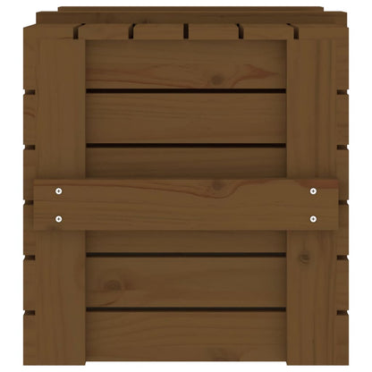 vidaXL Boîte de rangement Marron miel 58x40,5x42 cm Bois massif pin