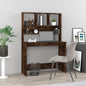 vidaXL Bureau avec étagères Chêne fumé 102x45x148 cm Bois d'ingénierie