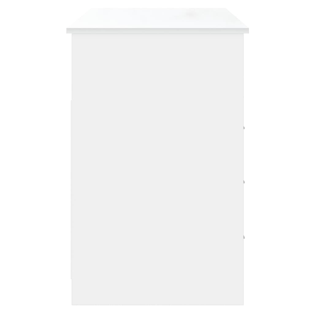 vidaXL Bureau avec tiroirs Blanc 102x50x76 cm Bois d'ingénierie