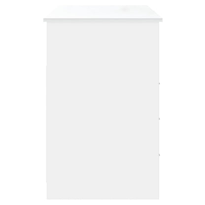 vidaXL Bureau avec tiroirs Blanc 102x50x76 cm Bois d'ingénierie
