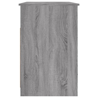 vidaXL Bureau avec tiroirs Sonoma gris 102x50x76 cm Bois d'ingénierie
