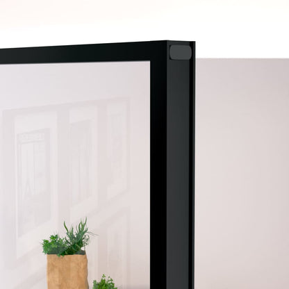 vidaXL Porte d'intérieur Noir 93x201,5 cm Trempé verre aluminium fin