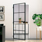 vidaXL Porte d'intérieur Noir 93x201,5 cm Trempé verre aluminium fin