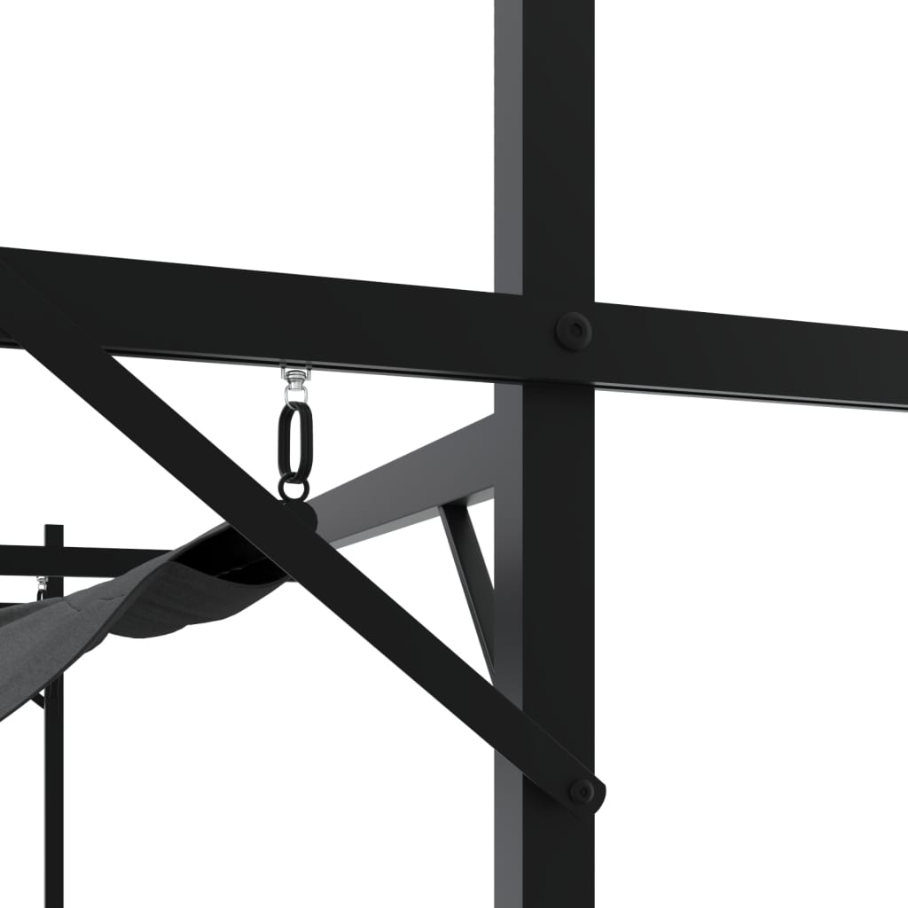 vidaXL Pergola avec toit rétractable anthracite 295x292x230 cm
