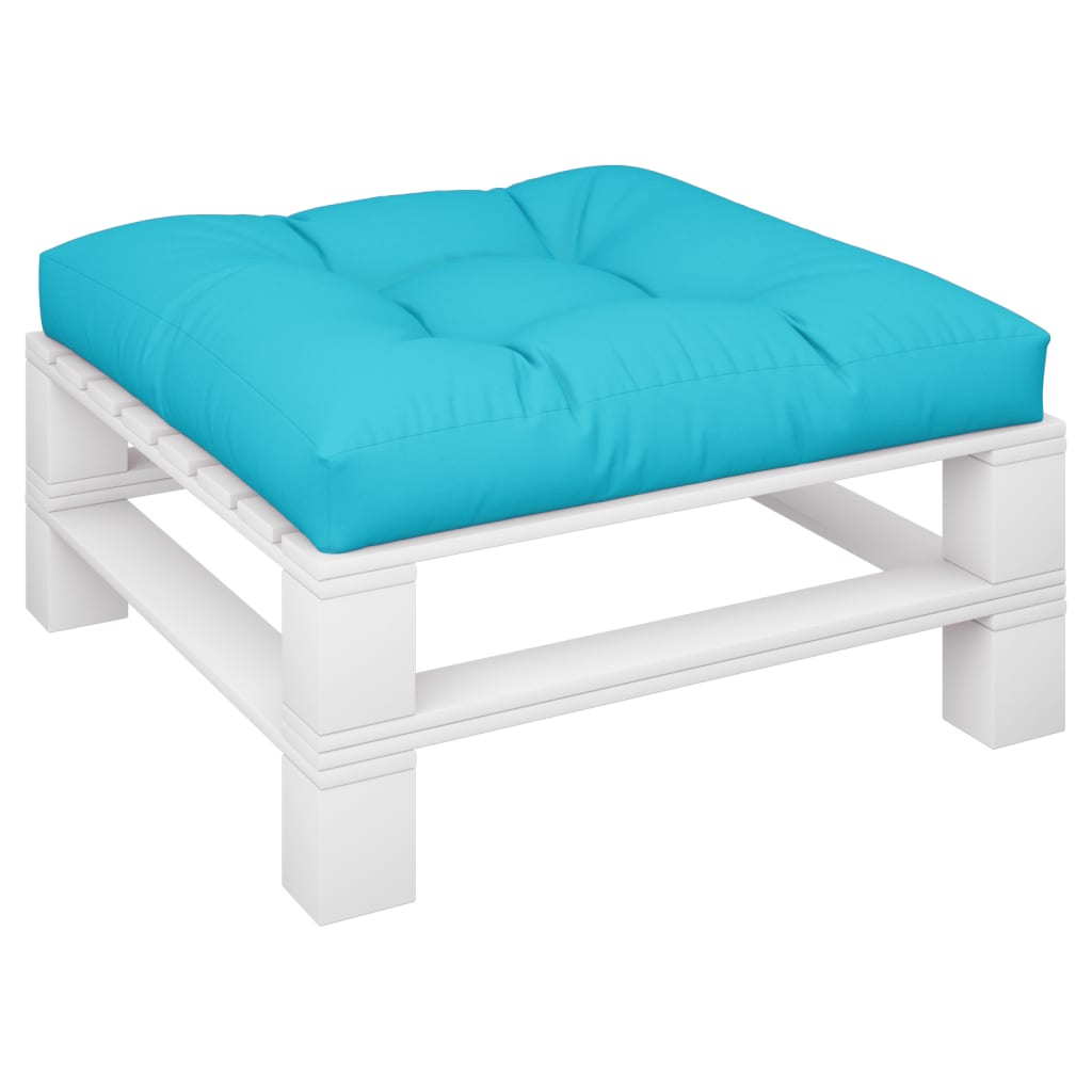 vidaXL Coussin de palette turquoise 80x80x12 cm tissu