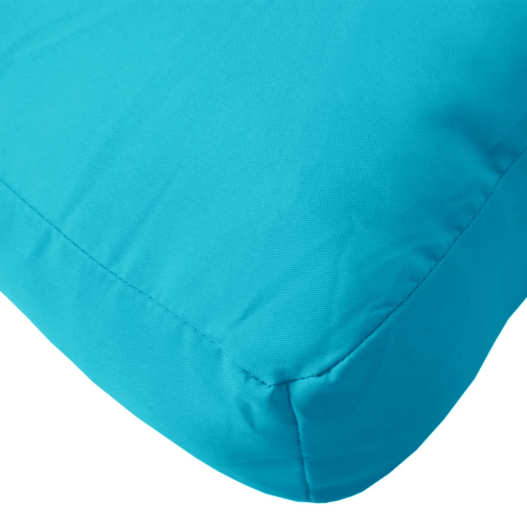 vidaXL Coussin de palette turquoise 80x80x12 cm tissu
