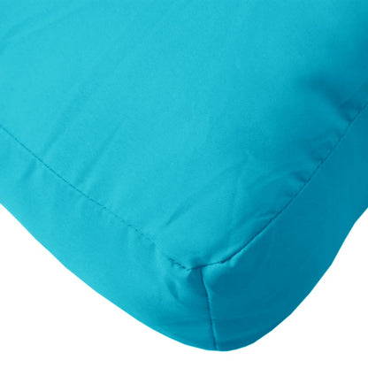vidaXL Coussin de palette turquoise 80x80x12 cm tissu