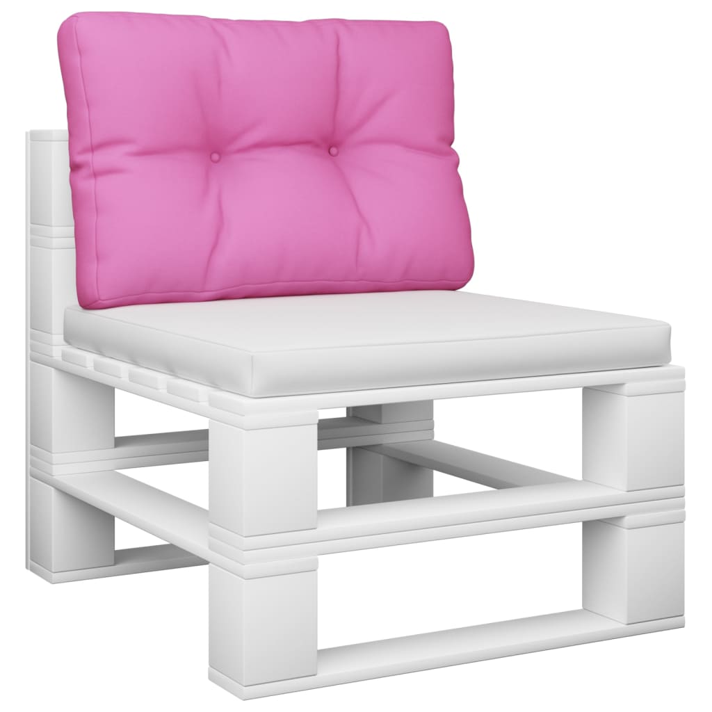 vidaXL Coussin de palette rose 60x40x12 cm tissu
