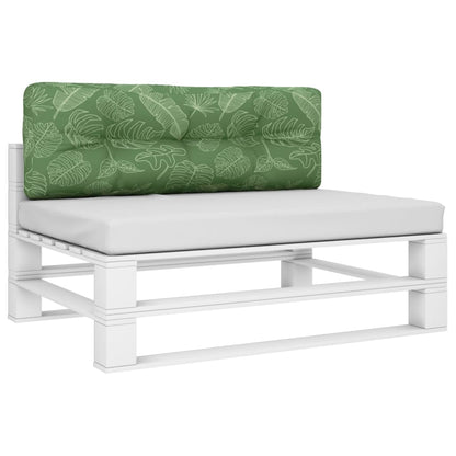vidaXL Coussin de palette à motif de feuilles 120x40x12 cm Tissu