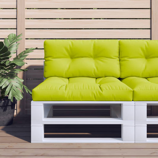 vidaXL Coussins de palette 2 pcs vert vif tissu