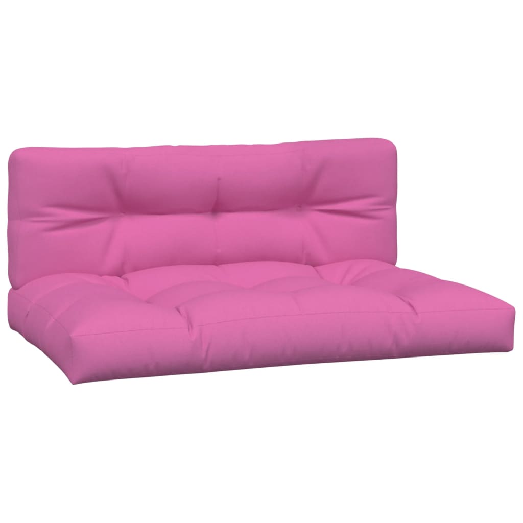 vidaXL Coussins de palette 2 pcs rose tissu