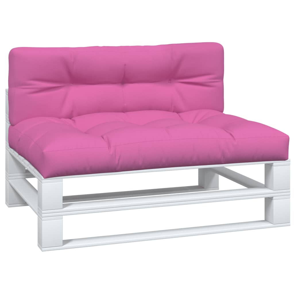 vidaXL Coussins de palette 2 pcs rose tissu