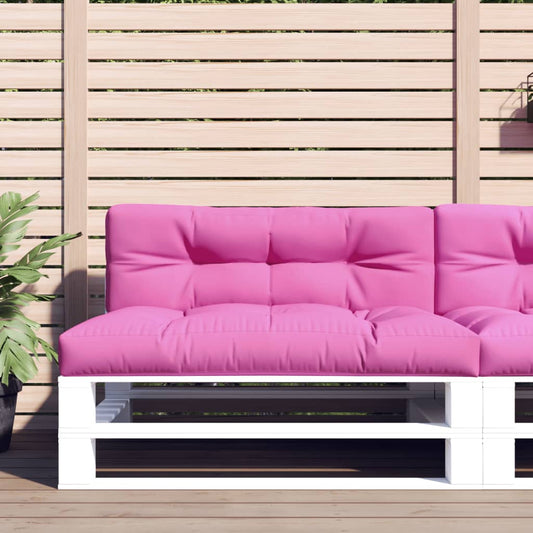 vidaXL Coussins de palette 2 pcs rose tissu