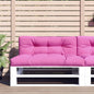 vidaXL Coussins de palette 2 pcs rose tissu