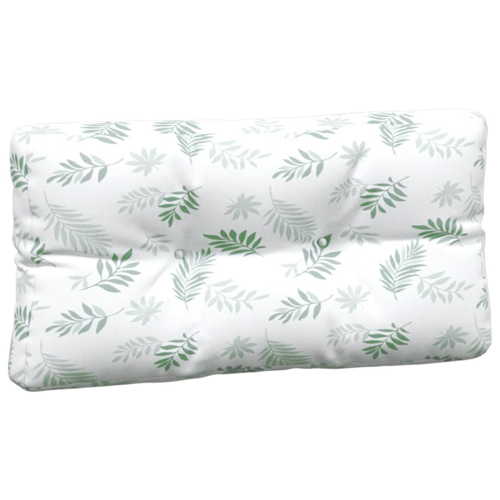 vidaXL Coussins de palette lot de 5 motif de feuilles tissu