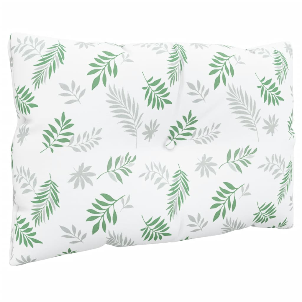 vidaXL Coussins de palette 2 pcs motif de feuilles tissu Oxford