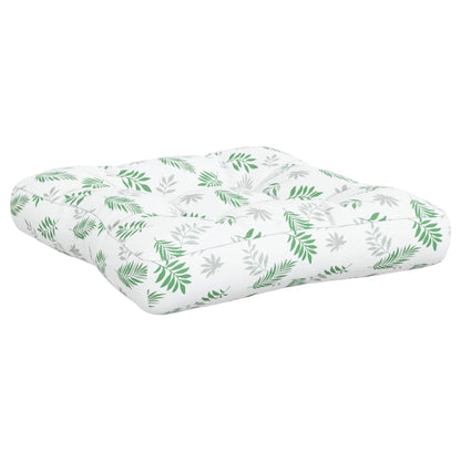 vidaXL Coussins de palette 2 pcs motif de feuilles tissu Oxford