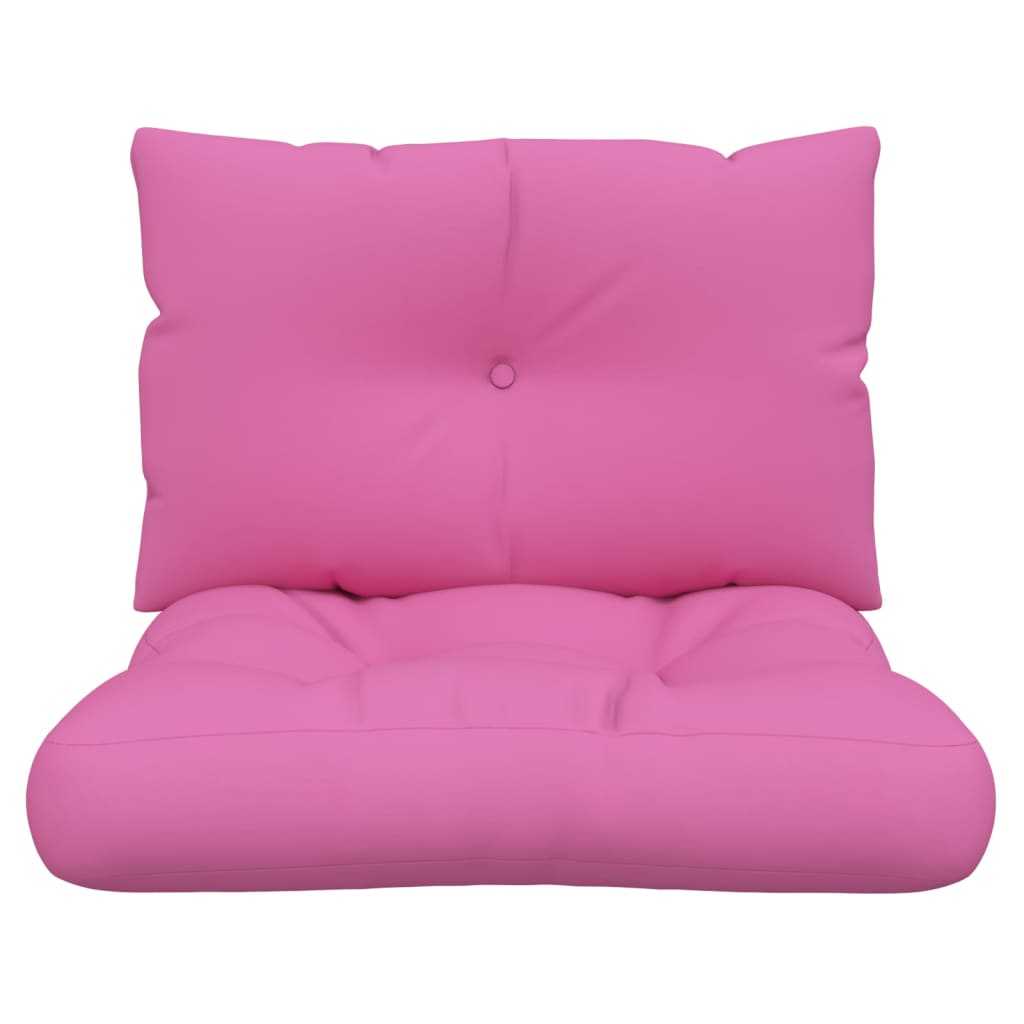 vidaXL Coussins de palette 2 pcs rose tissu Oxford
