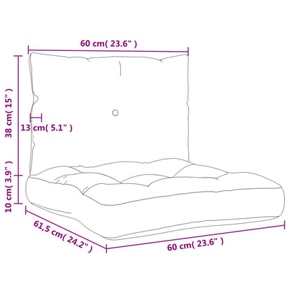 vidaXL Coussins de palette 2 pcs rose tissu Oxford