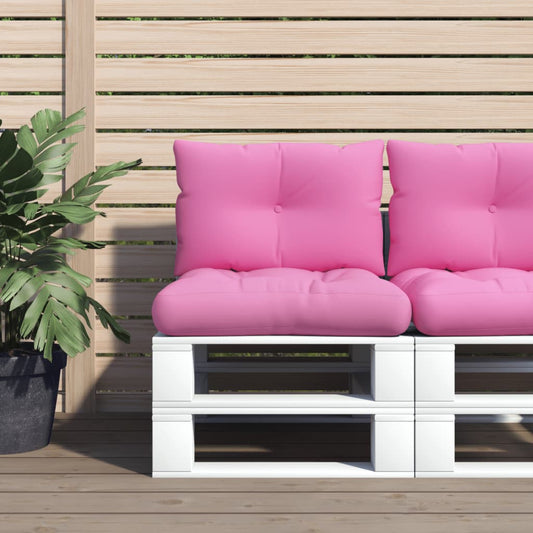 vidaXL Coussins de palette 2 pcs rose tissu Oxford