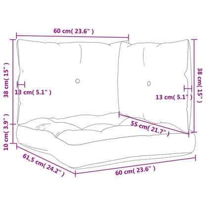 vidaXL Coussins de palette 3 pcs multicolore tissu Oxford