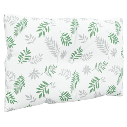 vidaXL Coussins de palette 3 pcs motif de feuilles tissu Oxford