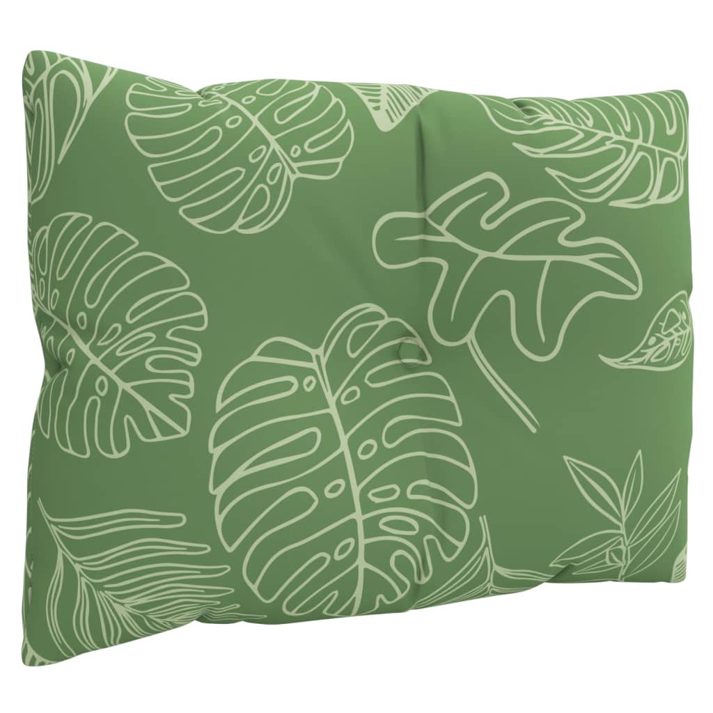 vidaXL Coussins de palette 3 pcs motif de feuilles tissu Oxford