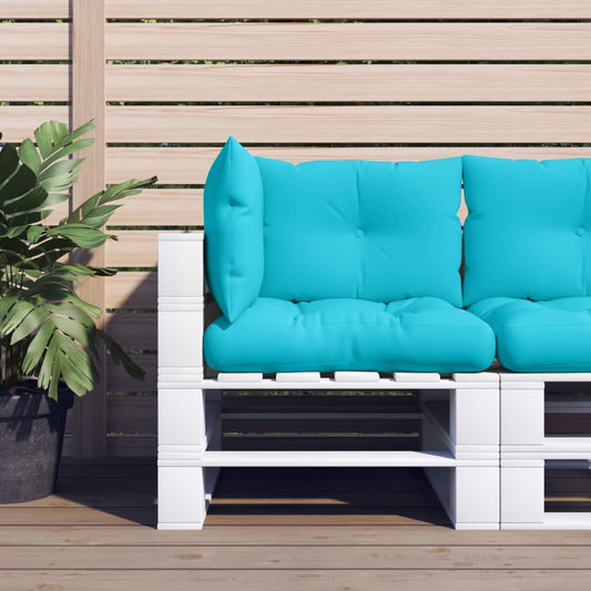 vidaXL Coussins de palette 3 pcs turquoise tissu Oxford