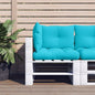 vidaXL Coussins de palette 3 pcs turquoise tissu Oxford