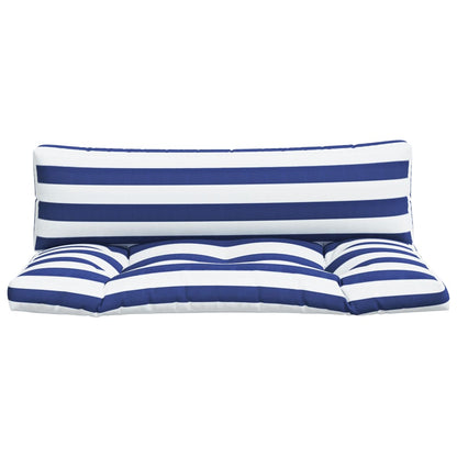 vidaXL Coussins de palette 2 pcs rayures bleues/blanches tissu oxford