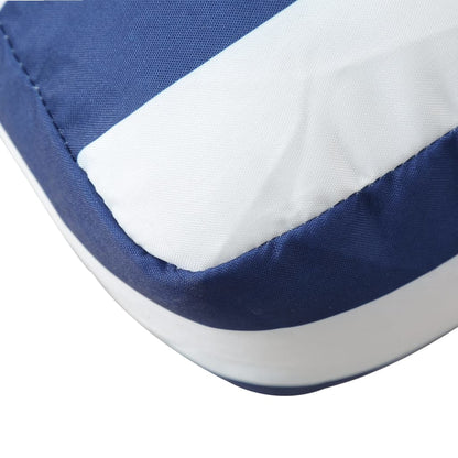 vidaXL Coussins de palette 2 pcs rayures bleues/blanches tissu oxford