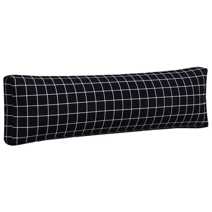 vidaXL Coussins de palette 2 pcs motif à carreaux noir tissu Oxford