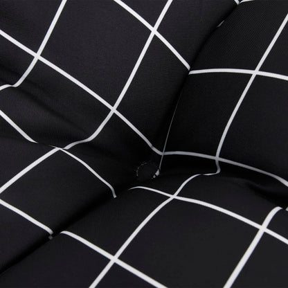 vidaXL Coussins de palette 2 pcs motif à carreaux noir tissu Oxford