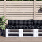 vidaXL Coussins de palette 2 pcs motif à carreaux noir tissu Oxford