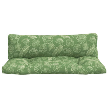 vidaXL Coussins de palette 2 pcs motif de feuilles tissu Oxford