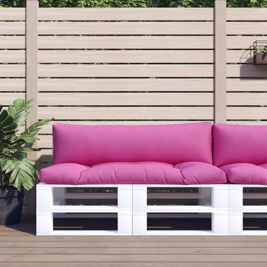 vidaXL Coussins de palette 2 pcs rose tissu Oxford