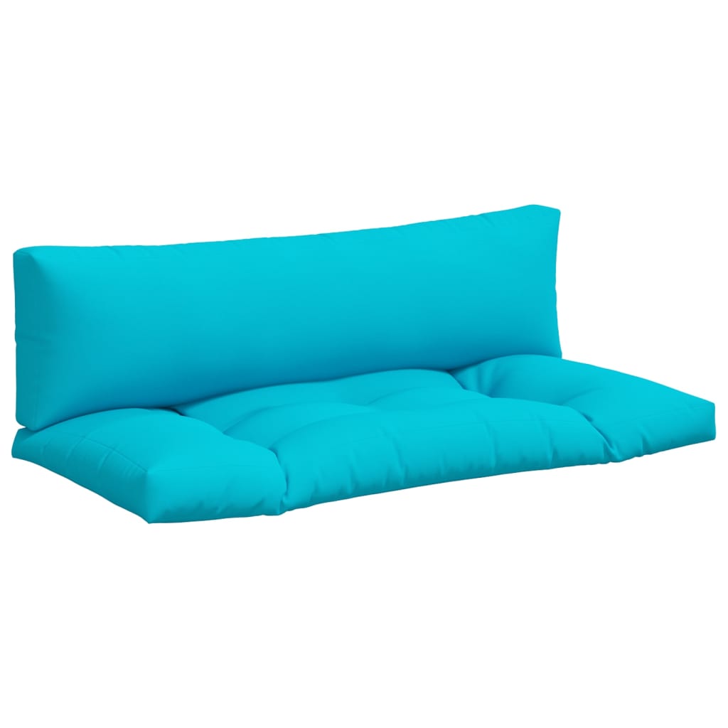 vidaXL Coussins de palette 2 pcs turquoise tissu Oxford