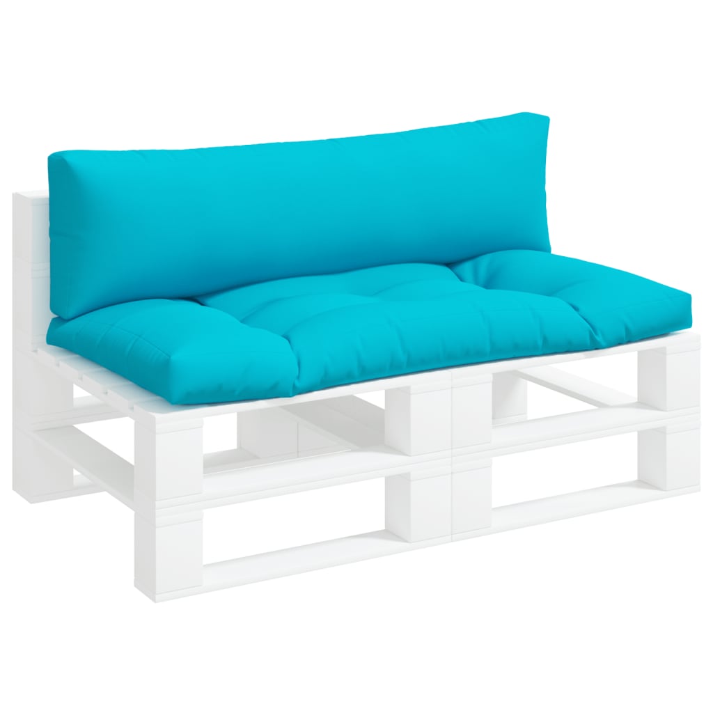 vidaXL Coussins de palette 2 pcs turquoise tissu Oxford
