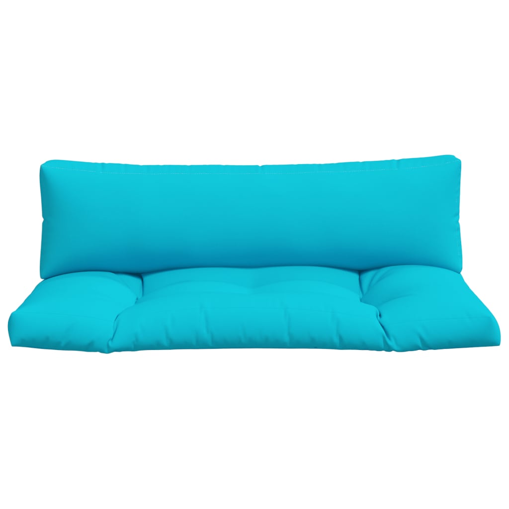vidaXL Coussins de palette 2 pcs turquoise tissu Oxford